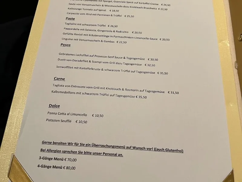 menu 0 of Limoncello