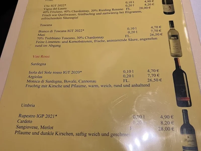 menu 2 of Limoncello