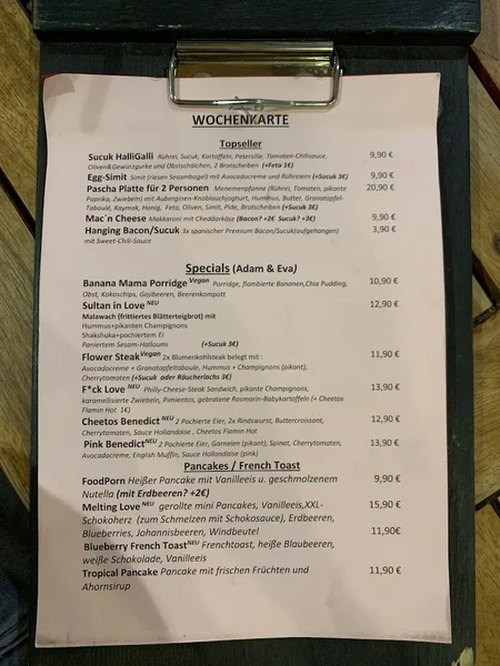 menu 0 of Café Buur