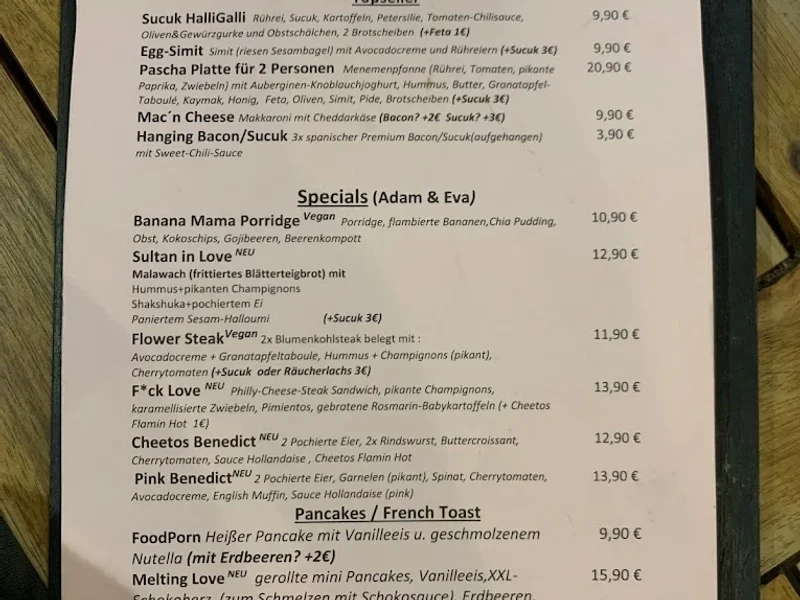 menu 0 of Café Buur