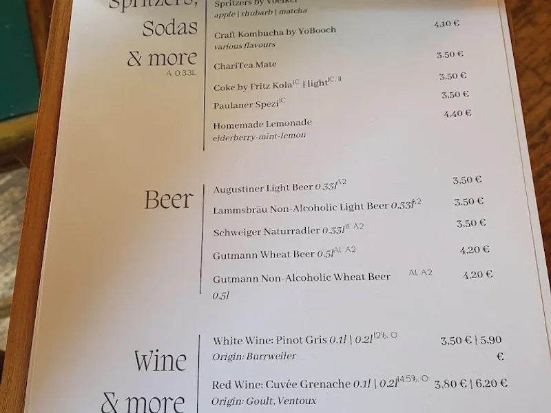 menu 0 of Cafe Lozzi