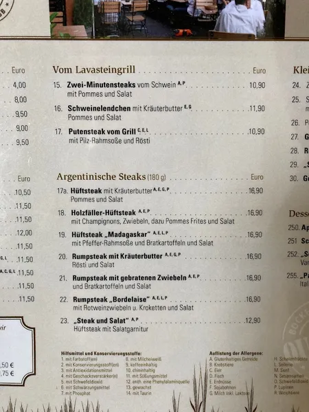 menu 1 of Bockenheimer Stubb