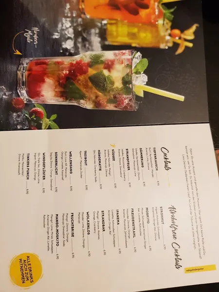 menu 2 of PETER PANE Burgergrill & Bar