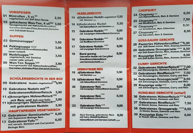 menu 2 of Hoang Asia Imbiss