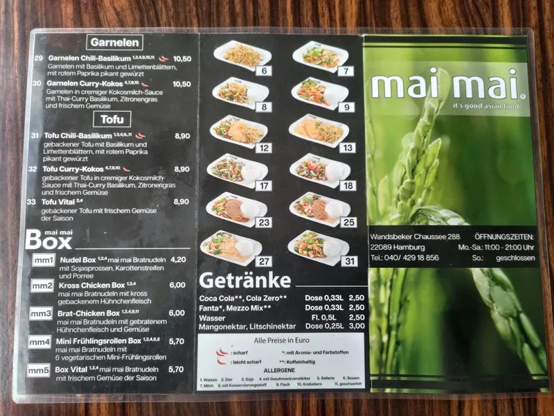 menu 1 of Mai Mai