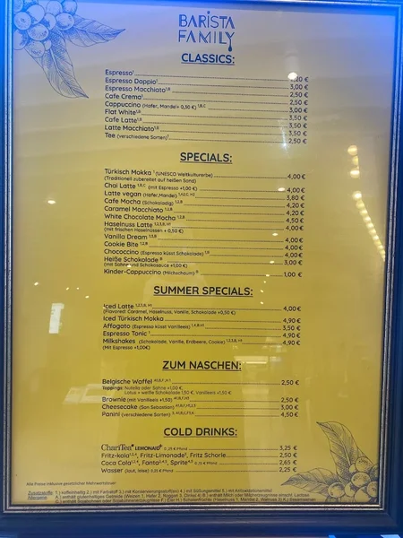 menu 2 of BaristaFamily