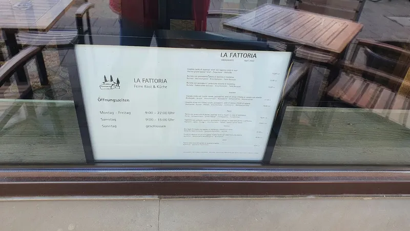 menu 1 of La Fattoria