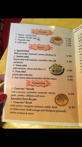 menu 1 of Couscous Haus