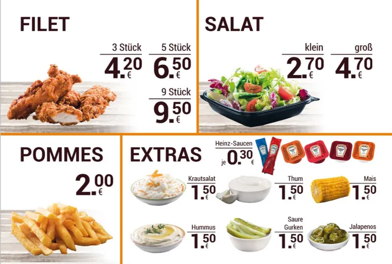 menu 1 of CHICKEN ZONE & KEBAB ZONE