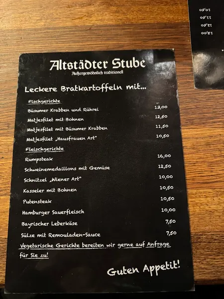 menu 1 of Altstädter Stube Willig