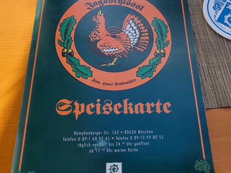 menu 2 of Gaststätte Jagdschlössl
