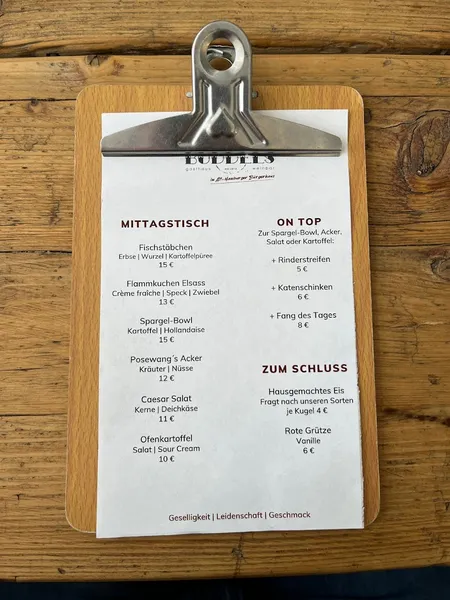 menu 2 of BUDDELS Gasthaus & Weinbar - Hamburg