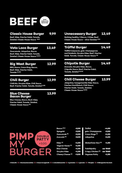 menu 0 of Burger House