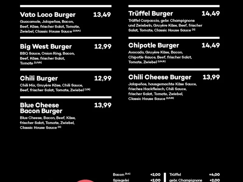 menu 0 of Burger House