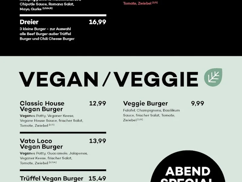 menu 1 of Burger House