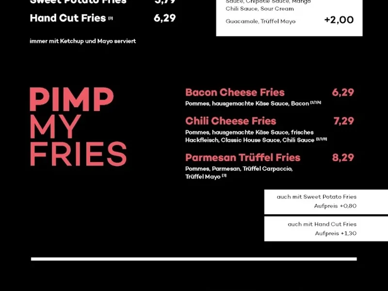 menu 2 of Burger House