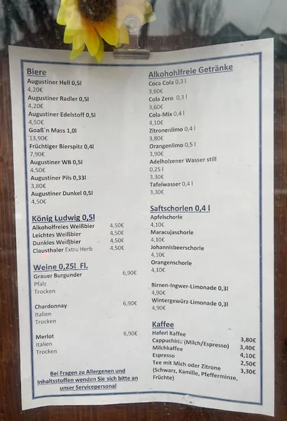 menu 1 of Lindwurmstüberl