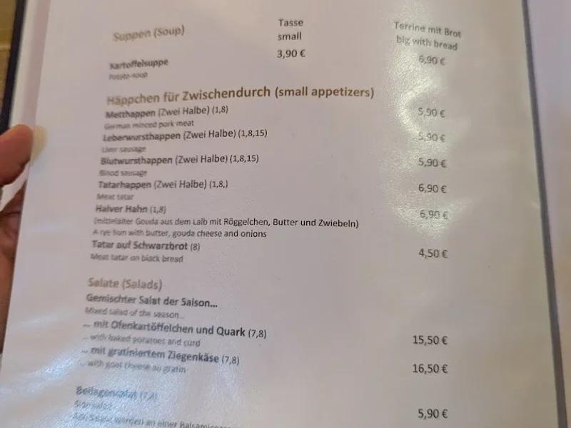 menu 2 of Brauhaus Stüsser