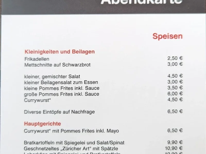 menu 1 of Umleitung