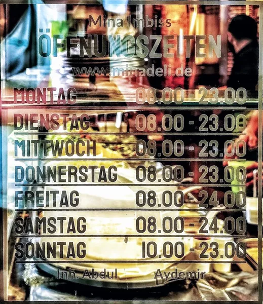 menu 0 of Mina Imbiss (S-Bahnhof Wilhelmsburg)