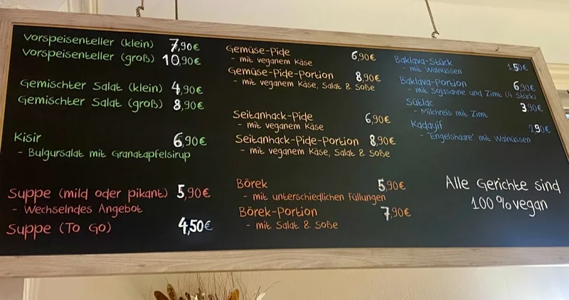 menu 1 of Erbil's Vegan & Mediterran