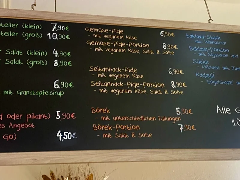 menu 1 of Erbil's Vegan & Mediterran