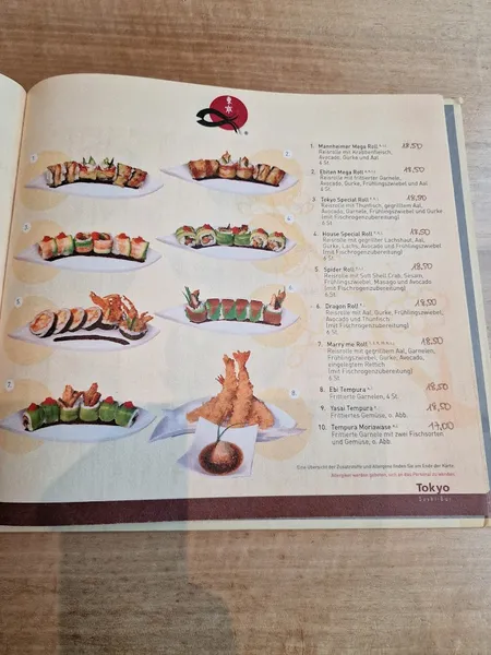 menu 0 of Restaurant Tokyo