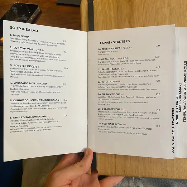 menu 0 of OJIGI - Japanese Restaurant Mannheim