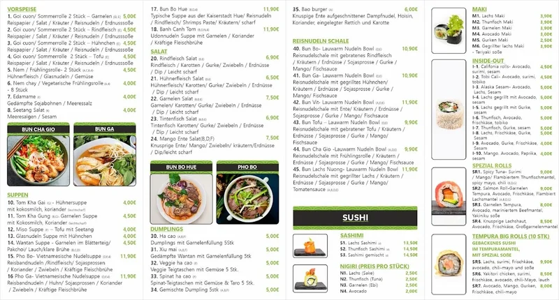 menu 0 of Nam Asia Sushi | Asiatischer Imbiss München