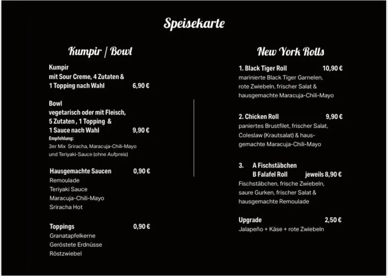 menu 0 of Schwester Kumpir