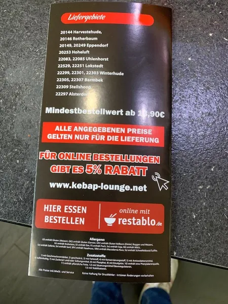 menu 1 of Kebap Lounge Winterhude