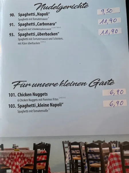 menu 2 of Restaurant Elena