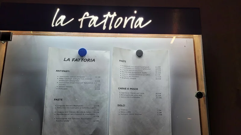menu 0 of La Fattoria