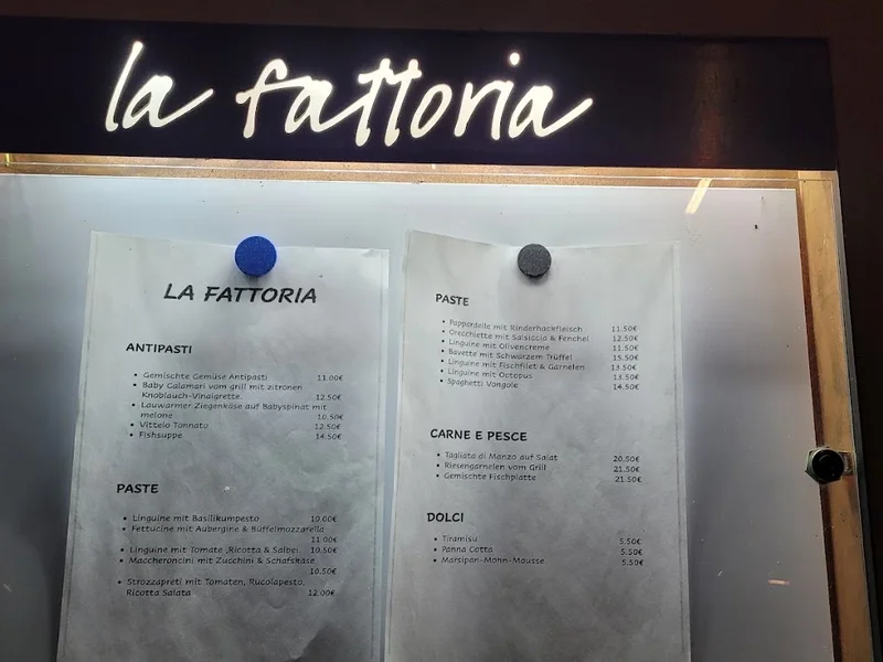 menu 0 of La Fattoria