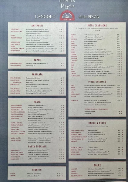 menu 0 of Lángolo della Pizza