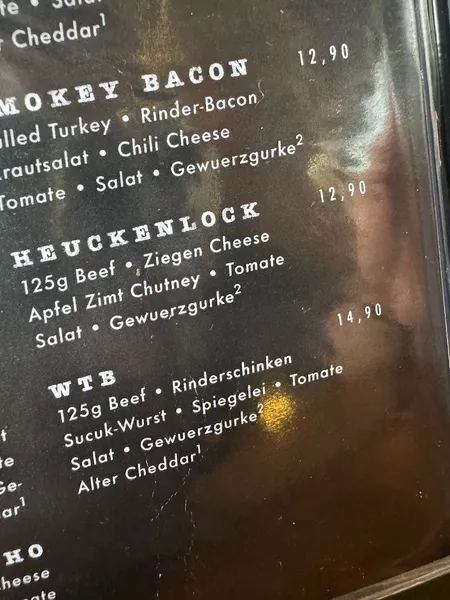 menu 1 of WilliamsBurger