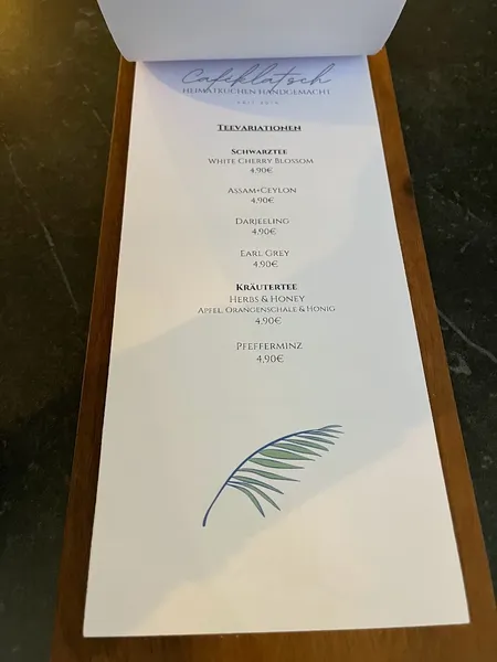 menu 2 of Café Caféklatsch