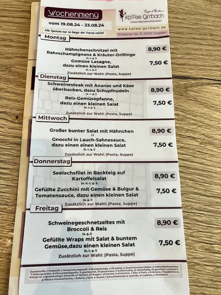 menu 0 of Ka'Fee Girrbach - Kuchen, Kaffee, Frühstück, Brunch