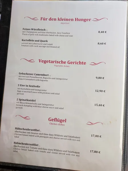 menu 1 of Kunst Café Antik