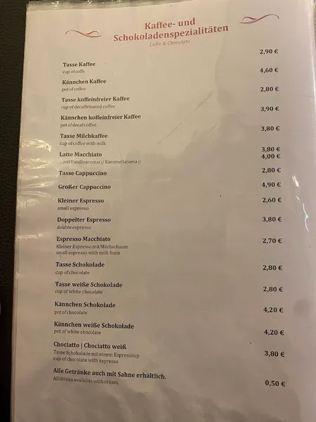menu 2 of Kunst Café Antik