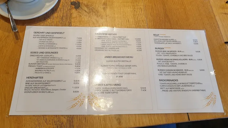 menu 0 of Café am Ring - Bäckerei Krause