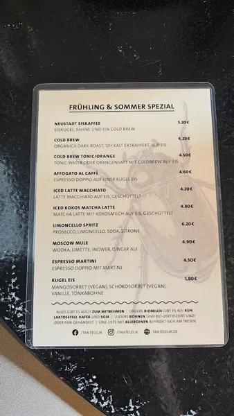 menu 1 of TanteLeuk