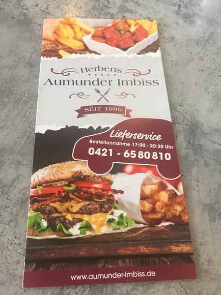 menu 1 of Aumunder Imbiss