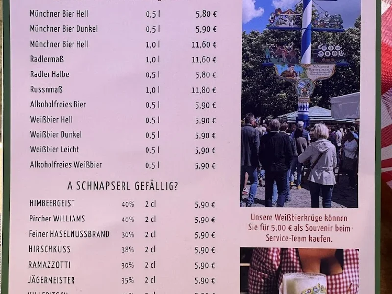 menu 0 of Biergarten Viktualienmarkt
