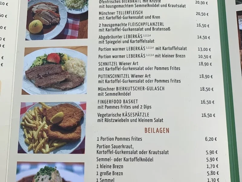 menu 1 of Biergarten Viktualienmarkt