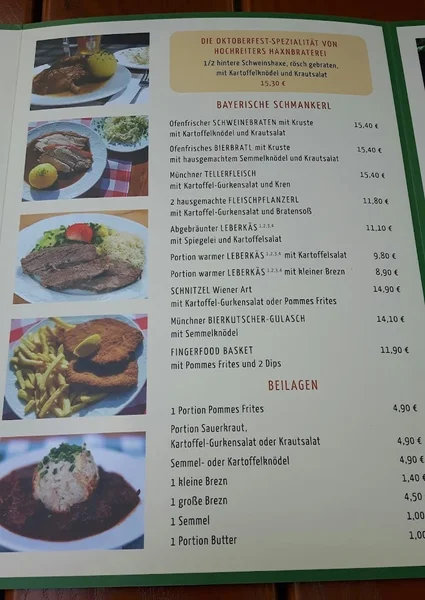 menu 2 of Biergarten Viktualienmarkt