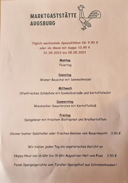 menu 0 of Marktgaststätte