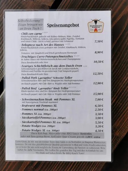 menu 0 of BBQ-Ranch Leutzscher Aue