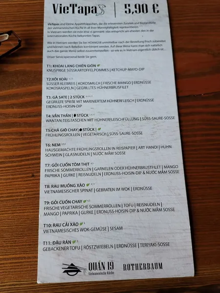 menu 0 of Quan 19 Rotherbaum