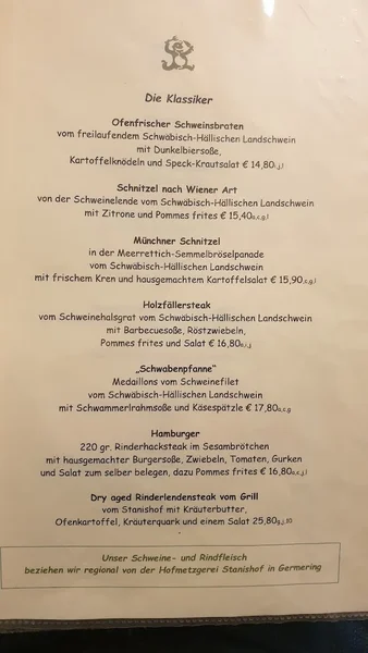menu 0 of Wirtshaus Franzz